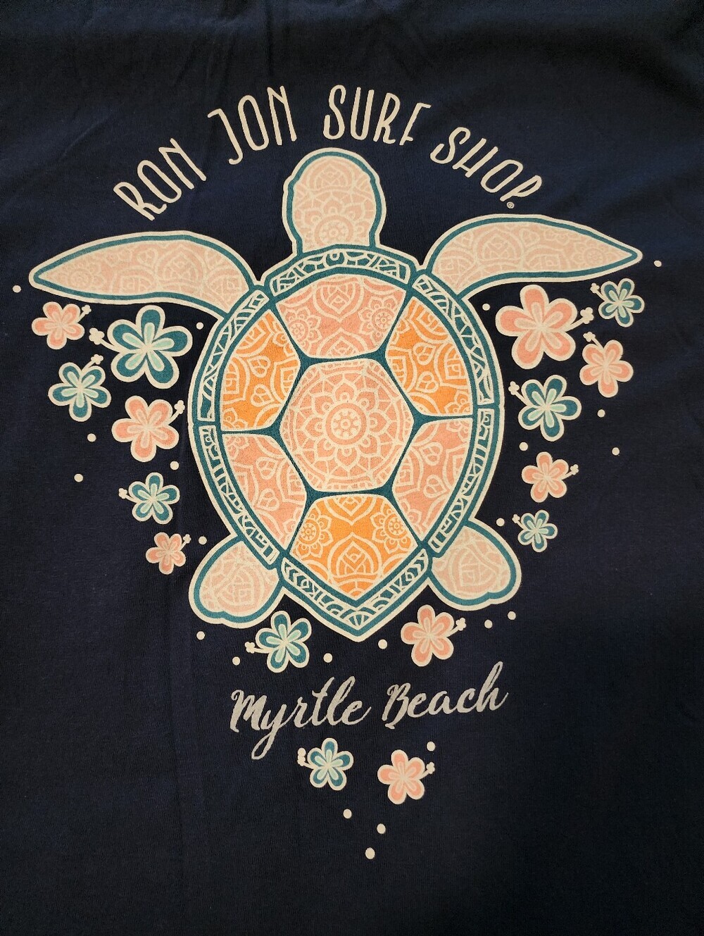 Ron Jon Surf Shop Women's Floral Turtle Myrtle Beach Long Sleeve Tee, Size XL - Picture 6 of 7